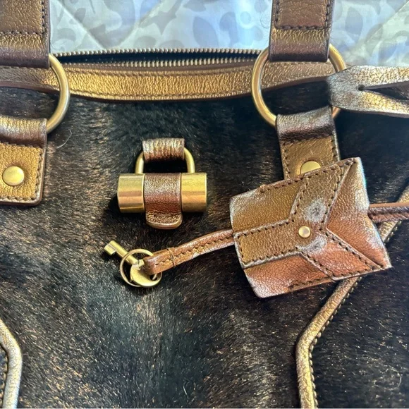 YSL Downtown Pony Hair Bag - Picture 7 of 16